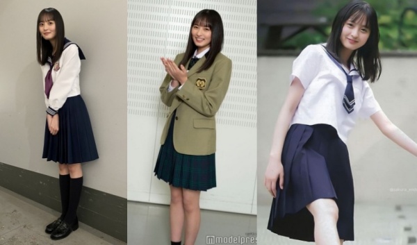 遠藤さくら　制服姿